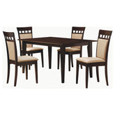 Gabriel 5-piece Rectangular 59-inch Dining Set Cappuccino